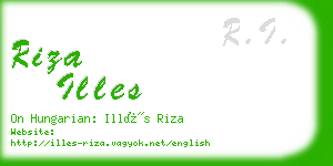 riza illes business card